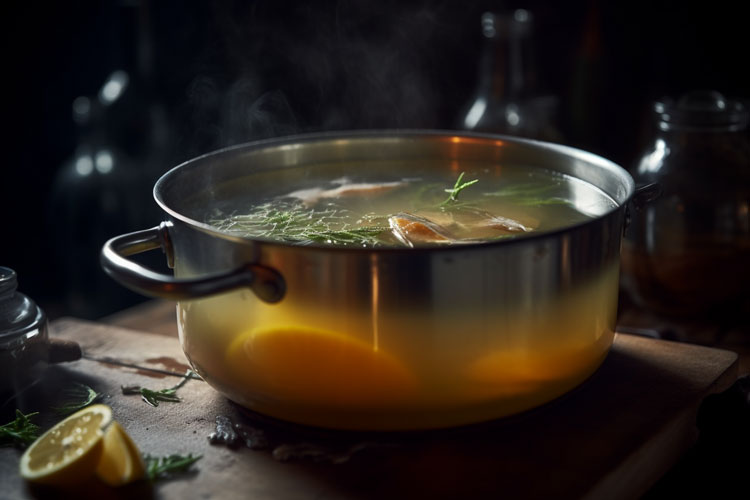 Caldo suave de pollo