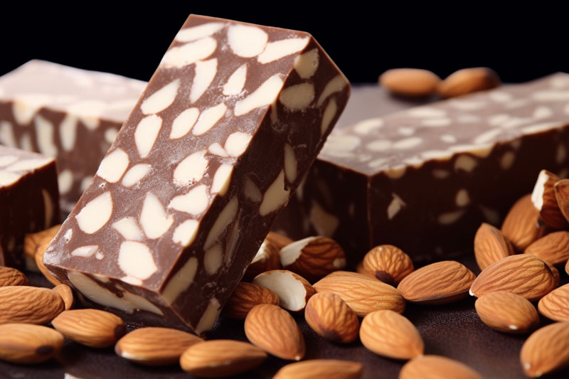 Nougat croquant aux amandes.