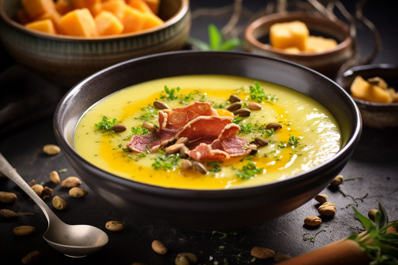 sopa melon con jamon