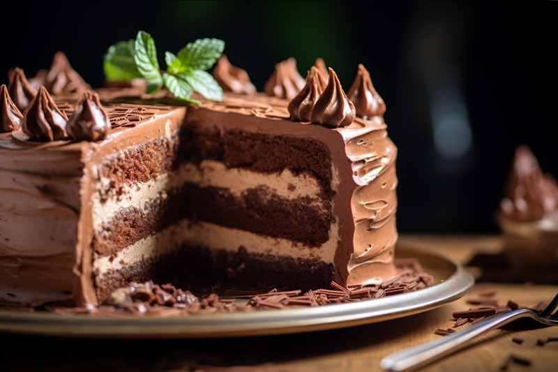 Gâteau au chocolat avec crème au beurre