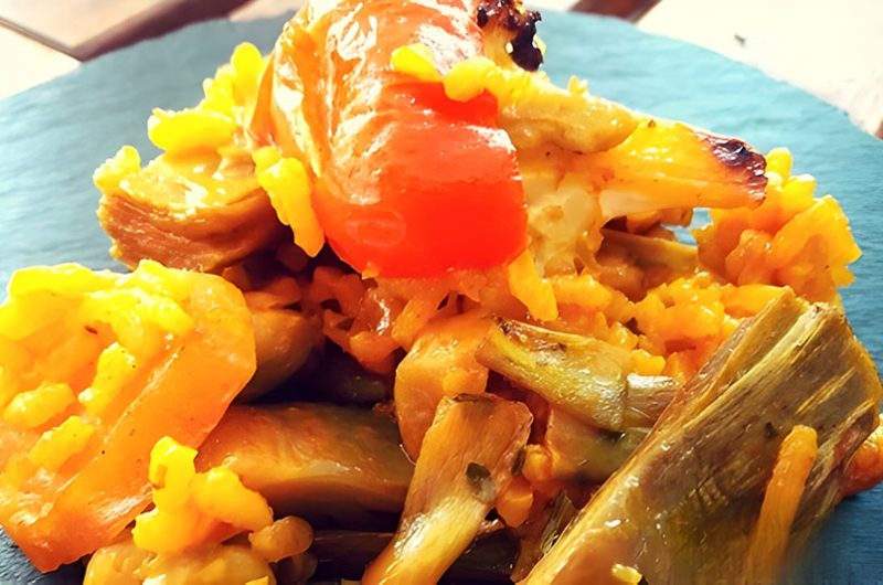 Arroz con verduras al estilo murciano