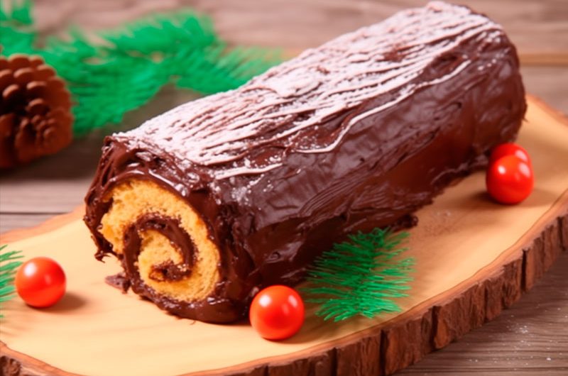 Chocolate christmas trunk filled with truffles