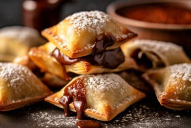 postre raviolis de chocolate